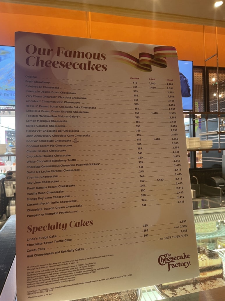 A Guide to The Cheesecake Factory Bangkok at Central World image 4